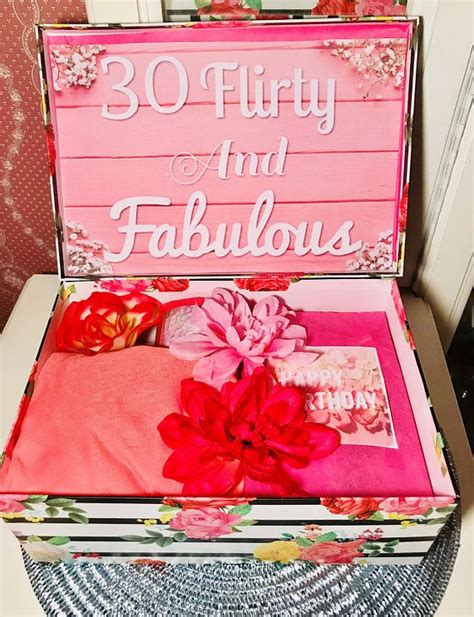 With everything from balloons to craft gifts to beauty products to novelty gifts to expensive jewellery and days out, you're sure to find a suitable 30th birthday present for the woman in your life. 30 Flirty and Fabulous YouAreBeautifulBox. 30th Birthday Girl.30th Birthday Gift for Her. 30th ...