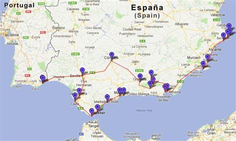 Madrid (huvudstad), barcelona, valencia, sevilla och zaragoza. Roadtrip genom Valencia, Murcia, Andalusien och Portugal ...