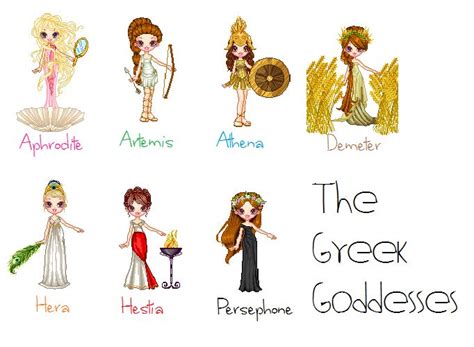 The Greek Goddesses By Madiekristinec On Deviantart Myth And Folk