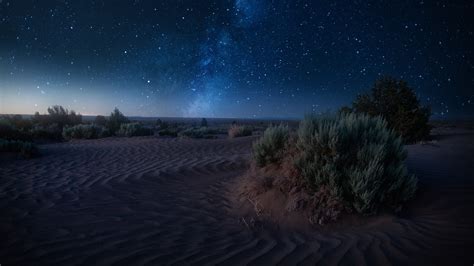 Desert Night Wallpaper 4k