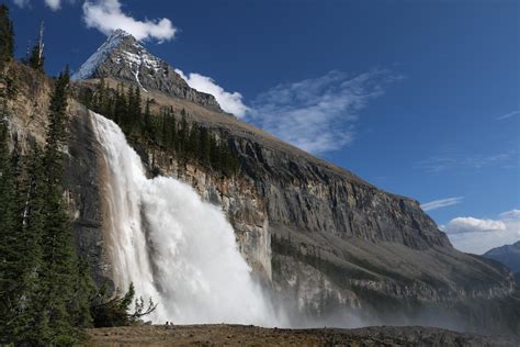 Mount Robson Towers Over Emperor Falls Mount Robson Provincial Park