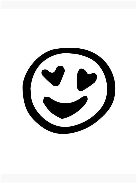 Heart Eye Emoji Poster For Sale By Classygeek1 Redbubble