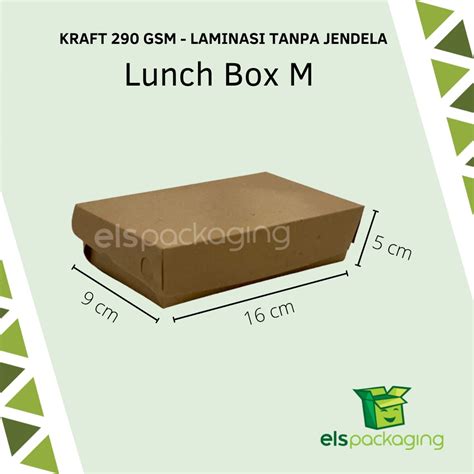 Lunch Box M Without Window Lunch Box Kraft Lunch Box Window Lunch Box