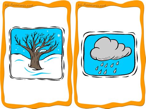Seasons And Weather Flashcards Esl Flashcards
