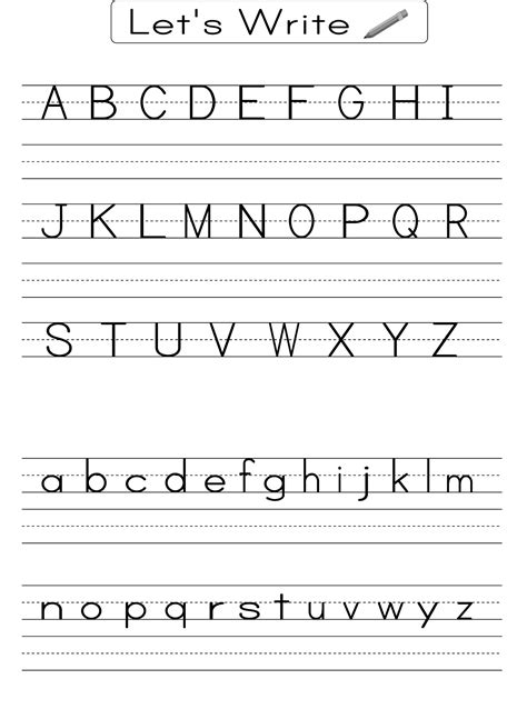 Alphabet Tracing Worksheets For Kindergarten Pdf Printable Alphabet