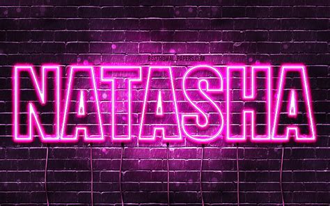 2024 Natasha With Names Female Names Natasha Name Purple Neon Lights
