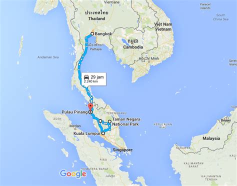 Direct flights from penang to bangkok. Maps of Our Recent Travel (from Thailand to Malaysia, then ...