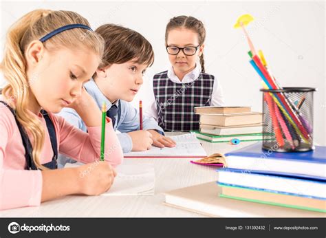 Children Writing In Notebooks — Stock Photo © Alexnosenko 131392432