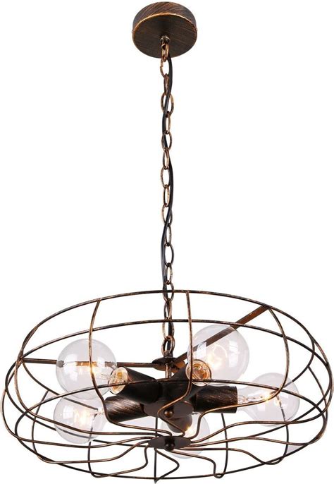 Buy Niuyao Vintage Industrial Fan Style Suspension Wrought Iron Pendant