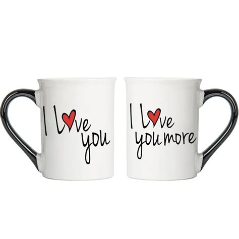 Valentines Day Ts Coffee Cups Set Of 2 Coffee Mugs With I Love You