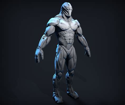 Sci Fi Male Character 3d Model Obj Ztl