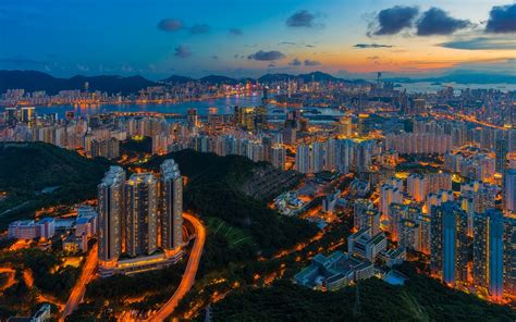 Hong kong chinese new year night parade. Wallpaper Hong Kong, skyscrapers, lights, city night, top ...