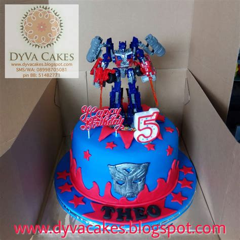 Dyva Cakes Transformer Optimus Prime Birthday Cake