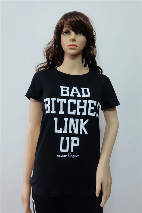 Summer Woman T Shirts Bad Bitches Link Up Print Short Sleeve All Match O Neck Ebay