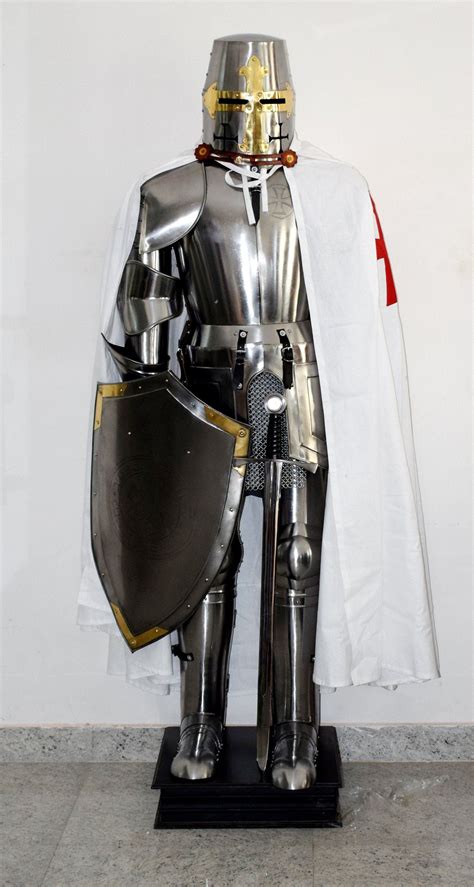 Pin On Renaissance Knights Templar Full Suit Of Armour