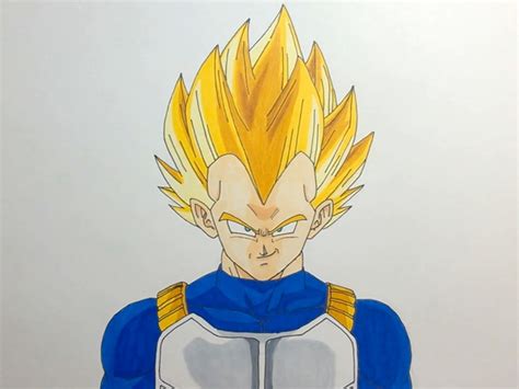 Get your kids busy with these dragon ball picture to paint under. Dragon Ball Z Drawing Vegeta at GetDrawings | Free download