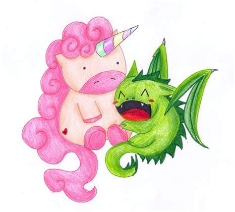 Dragons Love Unicorns By Waffleznfries On Deviantart
