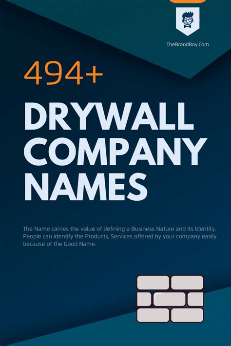 465 Catchy Drywall Company Namesvideoinfographic