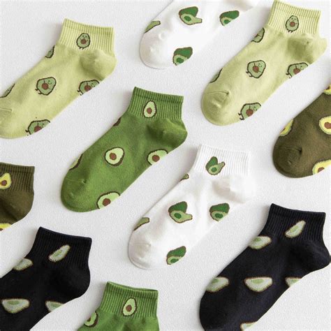 Malaysia Ready Stockwomen Socks Cute Socks Avocado Fruits Stokin Girl Korean Ins Style Socks