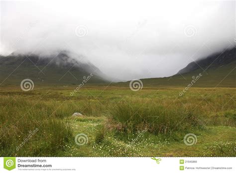 Foggy Scottish Highlands Stock Photo Image Of Rocks 21945866