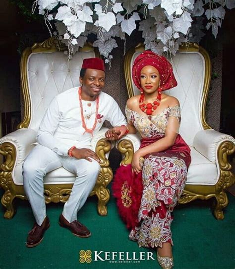 Couple Matching Igbo Traditional Wedding Attire For African Wedding