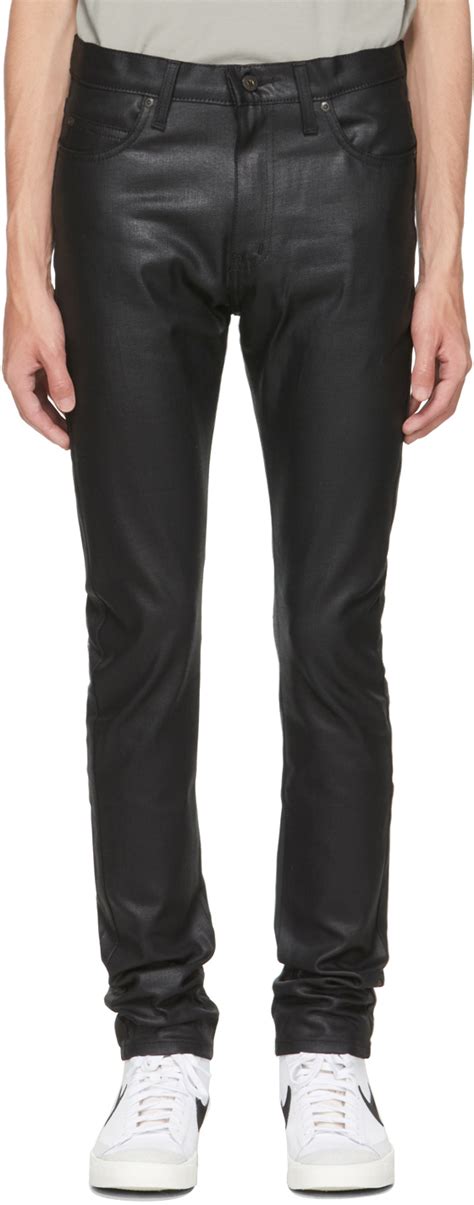 Black Stacked Guy Jeans By Naked Famous Denim On Sale