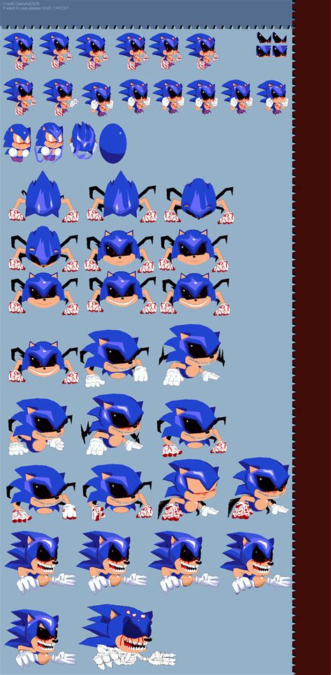 Sonic Exe Sprites Complete By Warchieunited On Devian