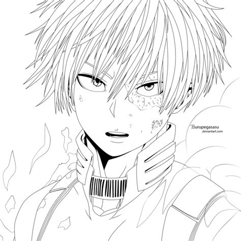 Todoroki Coloring Pages Coloring Home