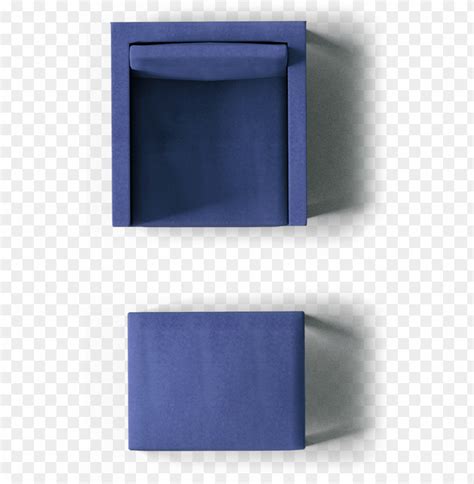 Karlstad Footstool And Armchair Top Blue Sofa Top View Png