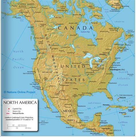 Lista Foto Mapa De Estados Unidos Y Canad Cena Hermosa