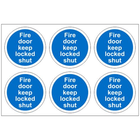 Fire Door Keep Locked Shut Stickers Fire Door Signs Safety Signs