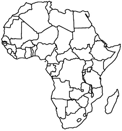 Africa Map Coloring Pages