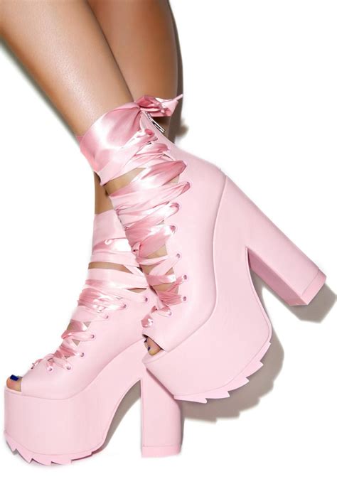 Y R U Pink Ballet Bae Platforms Pink Ballet Shoes Pink High Heel Shoes Pointy Shoes