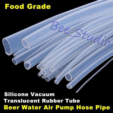 1m Safe Food Grade Clear Flexible Soft Rubber Translucent Hose Pipe