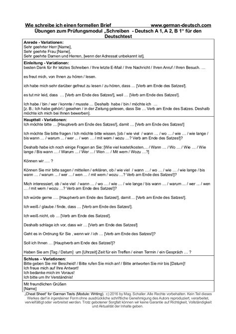 Ich denke, dass jeder etwas kochen und mitbringen kann. Test Schreiben Archive - german-deutsch.com
