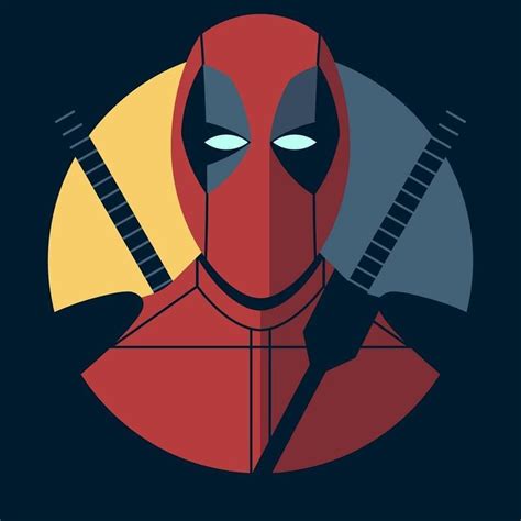 Superhero Icon Set 44 Deadpool Logo Icon Marvel