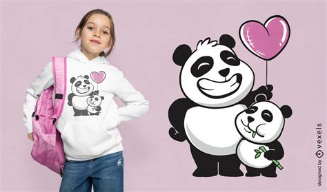Panda Bears T Shirt Design Vector Download