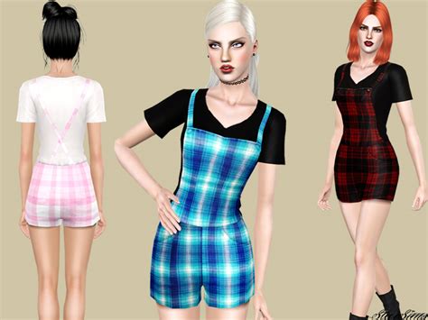 The Sims Resource Plaid Overall