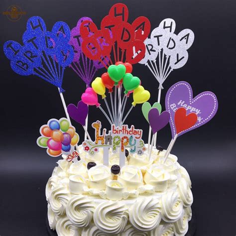 Balloon Series Birthday Theme Cupcake Pick Kids Happy