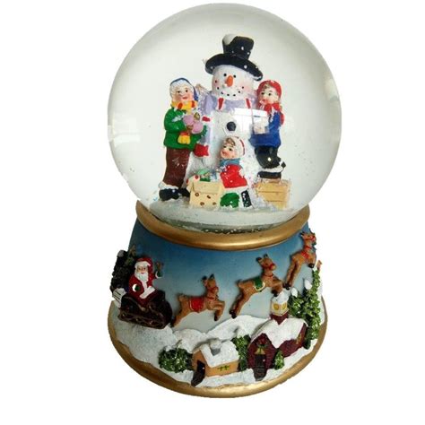 Seasonal DÃ©cor Snow Globes 5 Winter Wonderland Musical Snowman