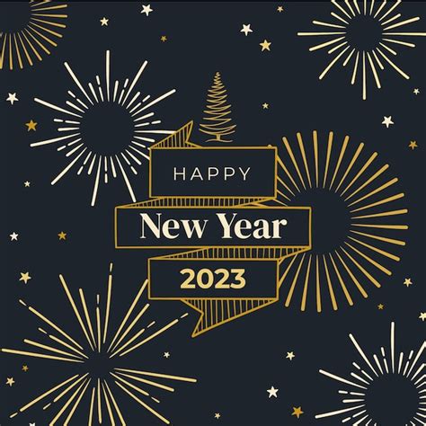 Free Vector Hand Drawn New Year Eves Illustration