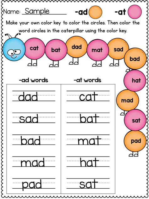 CVC Word Sort Worksheets Phonics Short Vowels Phonics Cvc First Grade