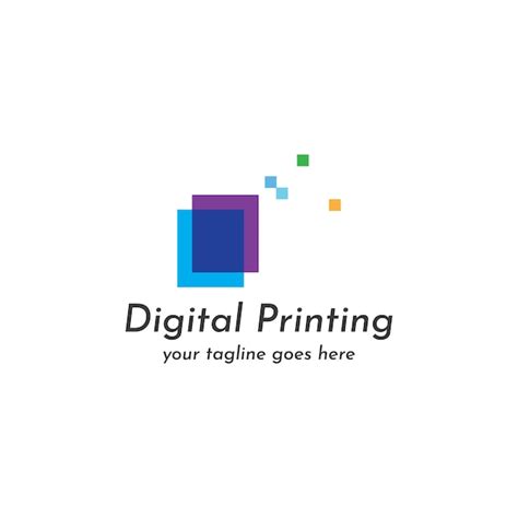 Premium Vector Abstract Colorful Logo Digital Printing Printing