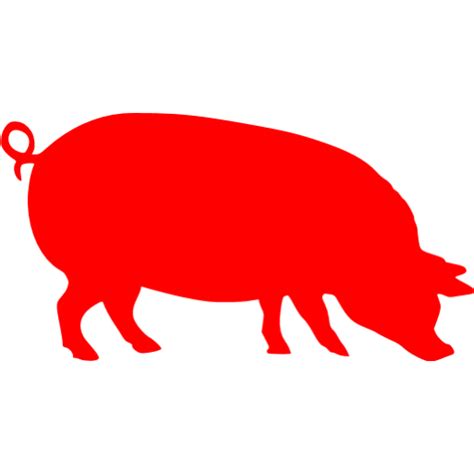 Red Pig 4 Icon Free Red Animal Icons