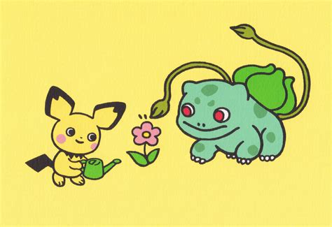 Hi Res Pokémon Rescuing Official Pokémon Art On Twitter Pichu And