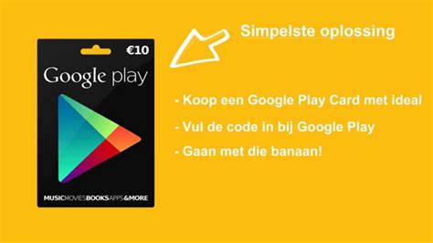 Except the credit card isn't allowed for use in the play store or it's blocked already, it should be accepted. Android apps kopen met Google Play Gift Card en iDeal - YouTube