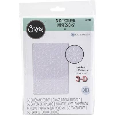 Sizzix 3 D Textured Impressions Jeweled Snowflakes Embossing Folder