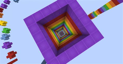 Rainbow Minecraft Parkour Course Easy Sprint Minecraft Map