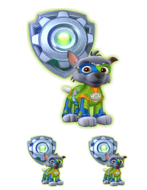 Stickers Paw Patrol Mighty Pups Rocky Decals 7 And Pair Etsy