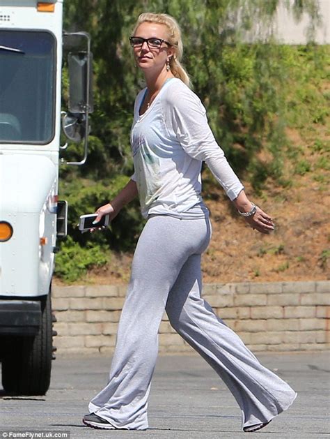 Britney Spears Wears Figure Hugging Tracksuit Pants Which Hug Her Every Curve As She Leaves